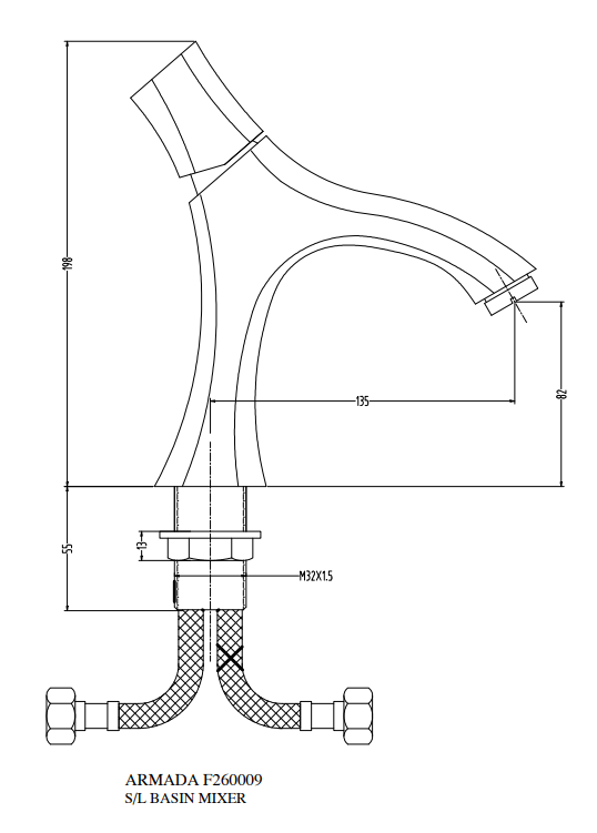 Armada Single Lever Basin Mixer W O Popup Waste SriLaxmi