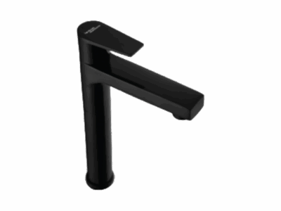 PILLAR COCK TAP TALL IN CHROME BLACK