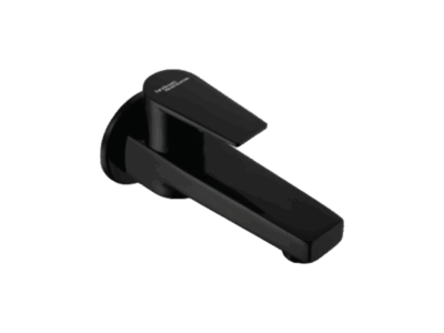 BIB COCK WITH WALL FLANGE IN CHROME BLACK