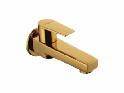 BIB COCK WITH WALL FLANGE IN GOLD