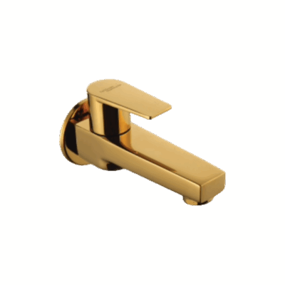 BIB COCK WITH WALL FLANGE IN GOLD