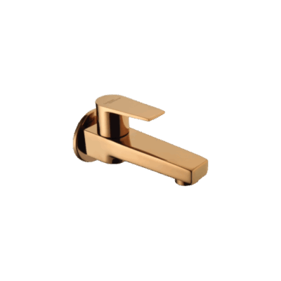BIB COCK WITH WALL FLANGE IN ROSE GOLD