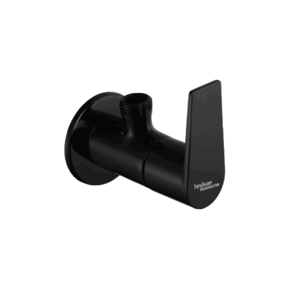 ANGULAR STOP COCK WITH WALL FLANGE IN CHROME BLACK