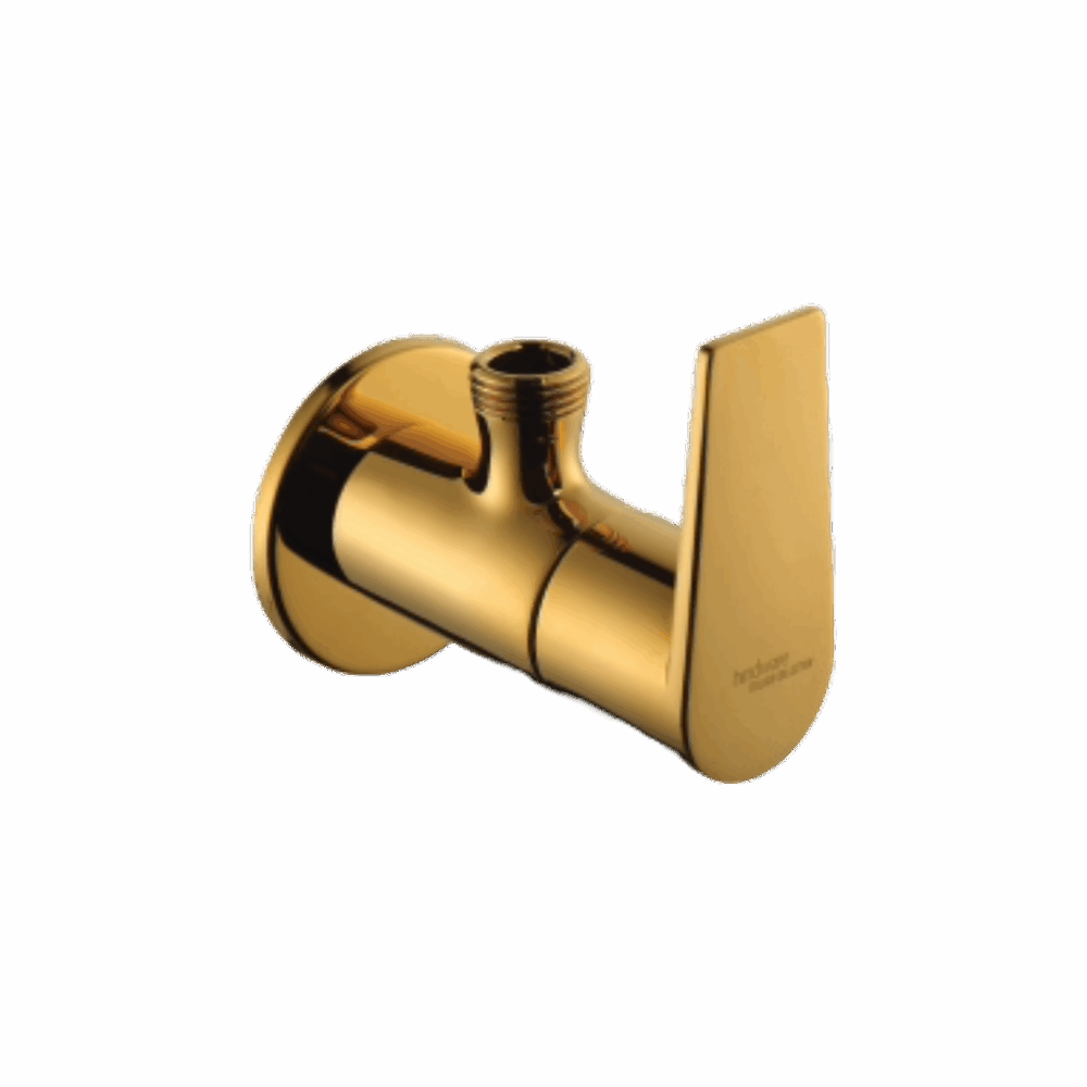 ANGULAR STOP COCK WITH WALL FLANGE IN GOLD
