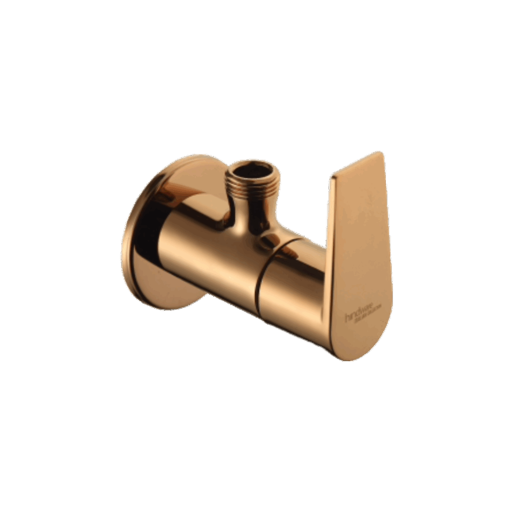 ANGULAR STOP COCK WITH WALL FLANGE IN ROSE GOLD