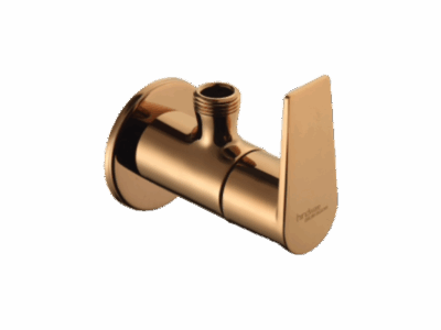 ANGULAR STOP COCK WITH WALL FLANGE IN ROSE GOLD