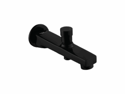BATHTUB SPOUT WITH TIP-TON IN CHROME BLACK
