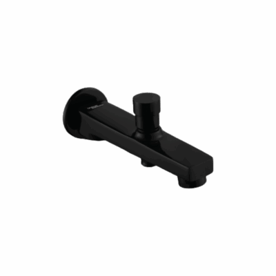 BATHTUB SPOUT WITH TIP-TON IN CHROME BLACK