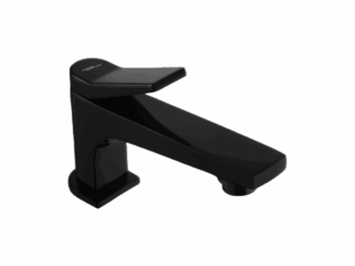 PILLAR COCK IN CHROME BLACK