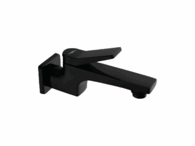 BIB COCK WITH WALL FLANGE IN CHROME BLACK
