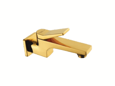 BIB COCK WITH WALL FLANGE IN GOLD