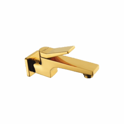 BIB COCK WITH WALL FLANGE IN GOLD