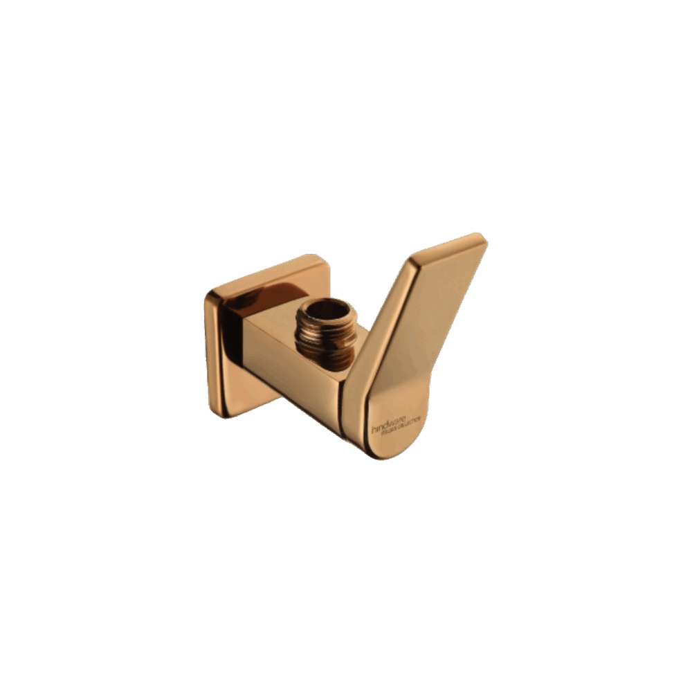 ANGULAR STOP COCK WITH WALL FLANGE IN ROSE GOLD