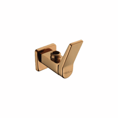 ANGULAR STOP COCK WITH WALL FLANGE IN ROSE GOLD