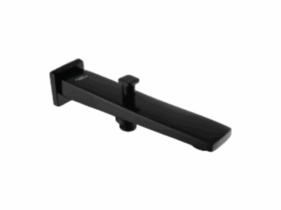 BATHTUB SPOUT WITH TIP-TON IN CHROME BLACK