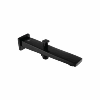 BATHTUB SPOUT WITH TIP-TON IN CHROME BLACK