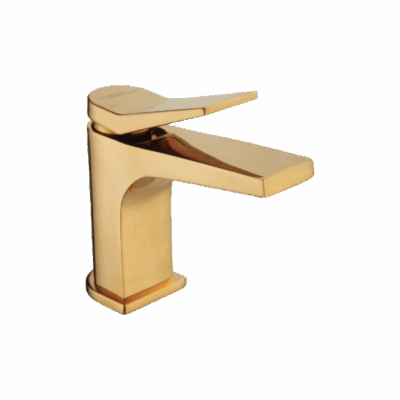 SINGLE LEVER BASIN MIXER WITH POPUP WASTE IN ROSE GOLD