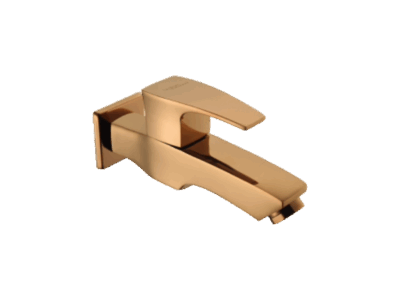 BIB COCK WITH WALL FLANGE IN ROSE GOLD