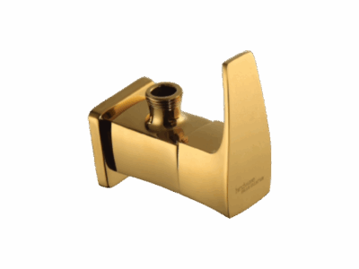 ANGULAR STOP COCK WITH WALL FLANGE IN GOLD