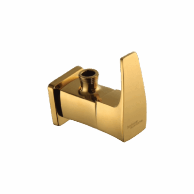 ANGULAR STOP COCK WITH WALL FLANGE IN GOLD