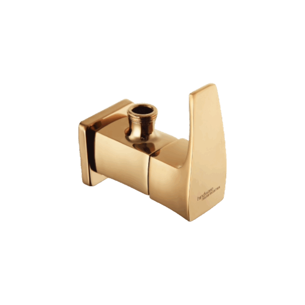 ANGULAR STOP COCK WITH WALL FLANGE IN ROSE GOLD