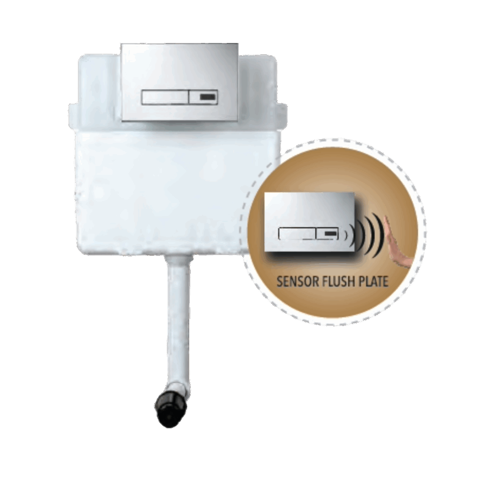 CONCEALO EASY SENSE CONCEALED CISTERN WITH SENSOR FLUSH PLATE