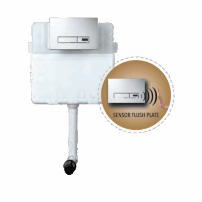 CONCEALO EASY SENSE CONCEALED CISTERN WITH SENSOR FLUSH PLATE