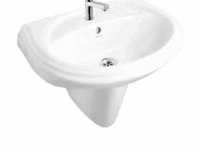 DELTA Half Pedestal Wash Basin