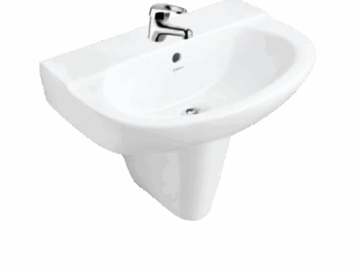 MARIO Half Pedestal Wash Basin
