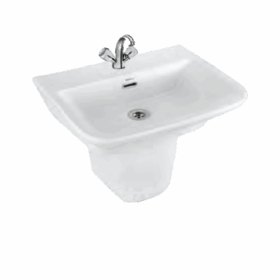 FLORA Half Pedestal Wash Basin
