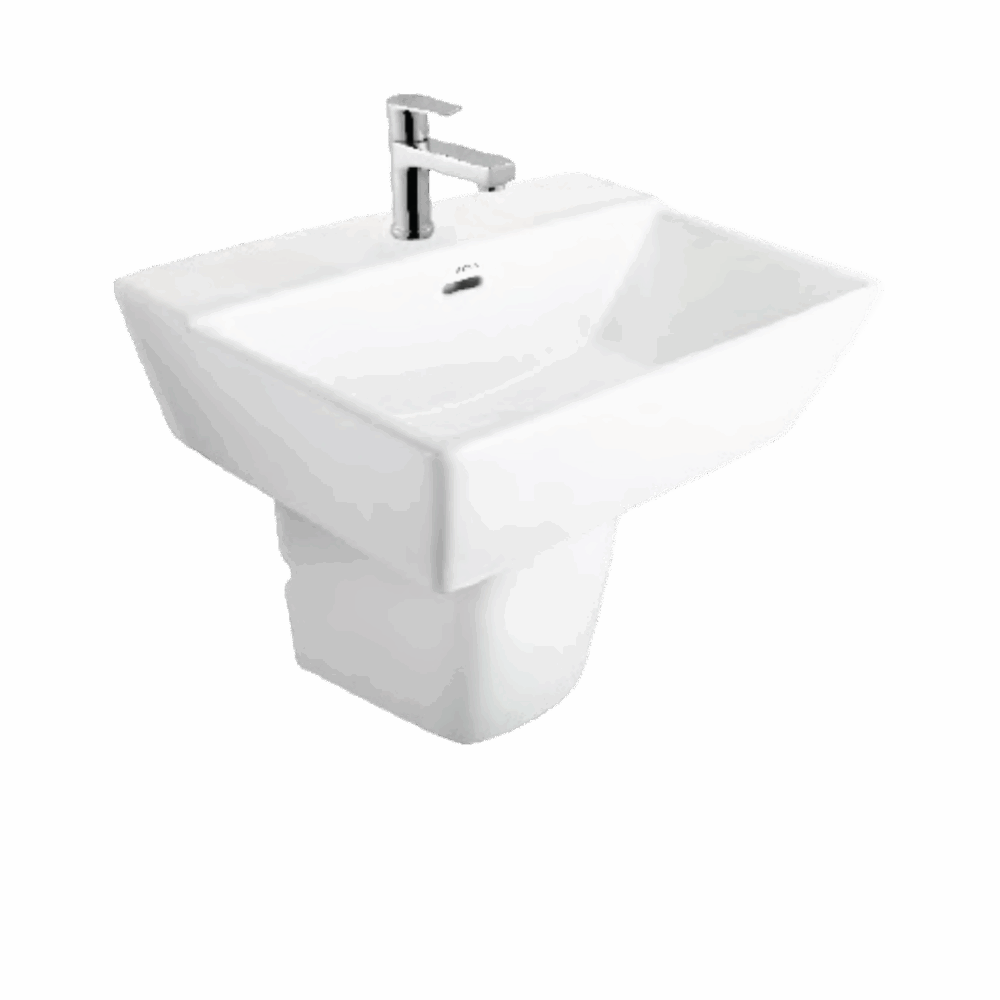 CUBE Half Pedestal Wash Basin