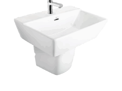 CUBE Half Pedestal Wash Basin