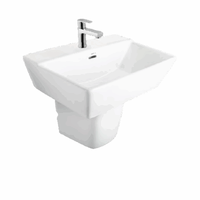CUBE Half Pedestal Wash Basin