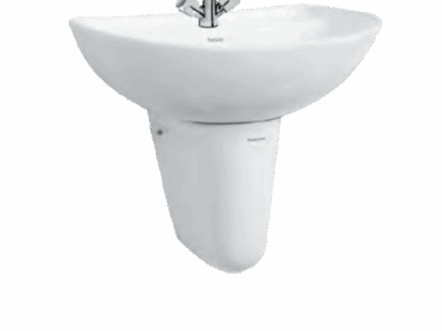 DEW Half Pedestal Wash Basin