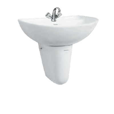 DEW Half Pedestal Wash Basin