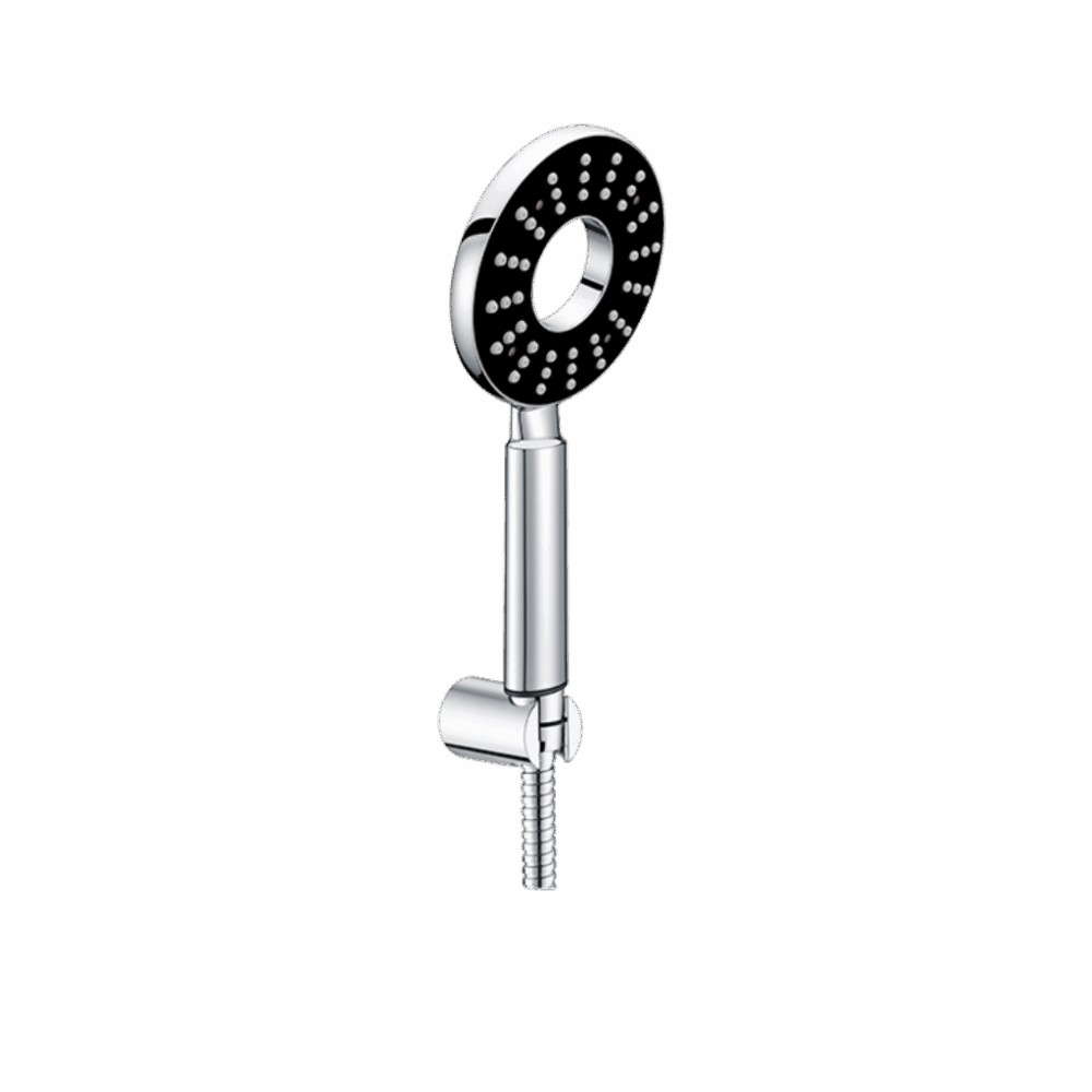 Polo Black Hand Shower with 1.5 m Hose Pipe & Hook