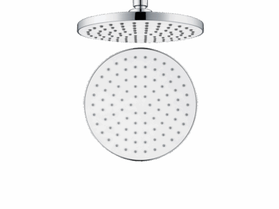 Single Flow Overhead 200 mm Shower – White
