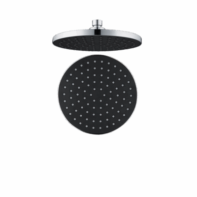 Single Flow Overhead 200 mm Shower – Black
