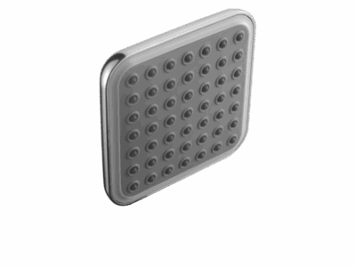 Rain Bathroom Shower Grey White 100MM-Square