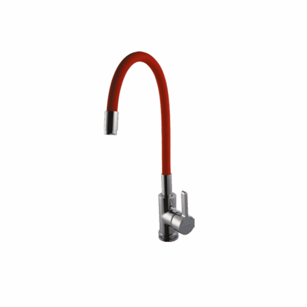 Sink Cock With Flexible Spout (Red)