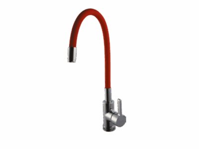 Sink Cock With Flexible Spout (Red)