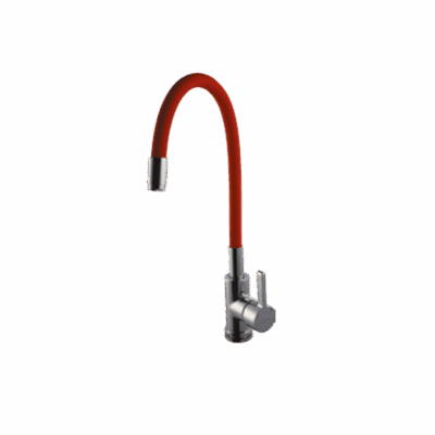 Sink Cock With Flexible Spout (Red)