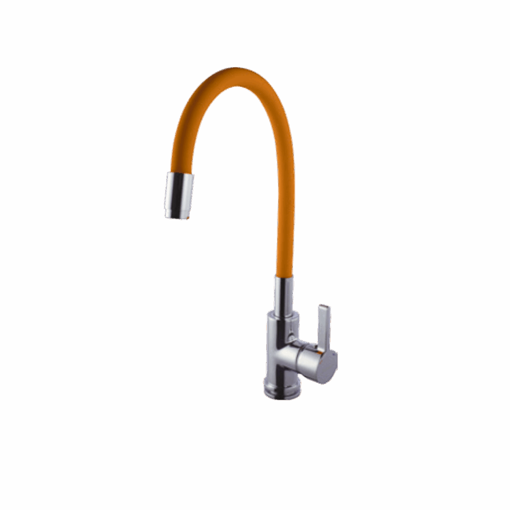 Sink Cock With Flexible Spout (Orange)