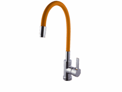 Sink Cock With Flexible Spout (Orange)