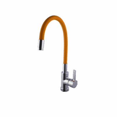 Single Lever Sink Mixer With Flexible Spout (Orange)